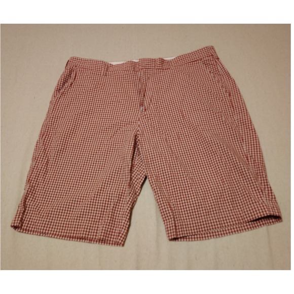 J.Crew Other - J.Crew Mens Red White Gingham Cotton Shorts Size 38 Preppy Plaid Summer